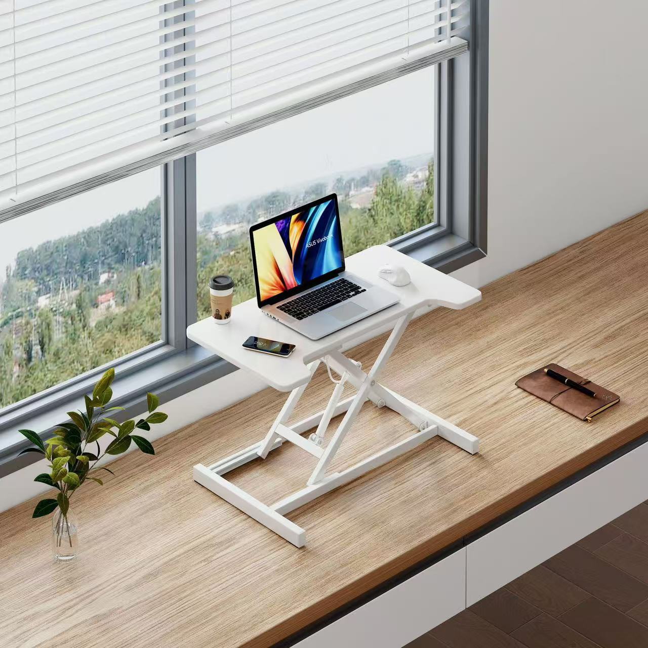 공압 테이블 스탠딩 따뜻한 흰색 단일 레이어 모델