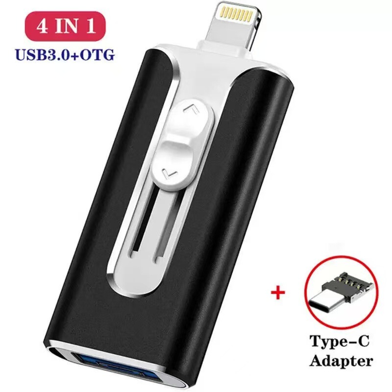 携帯電話 USB フラッシュドライブ 1TB ギフト タイプ C フォーインワン Apple iPhone Huawei Android に適した 4-in-1 USB フラッシュドライブ 64G|undefined