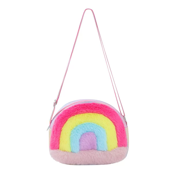 Rainbow Small Backpack Cartoon Bead Cute Bag Children's Love New Glitt Ribbon Rainbow Shoulder Bag Stars