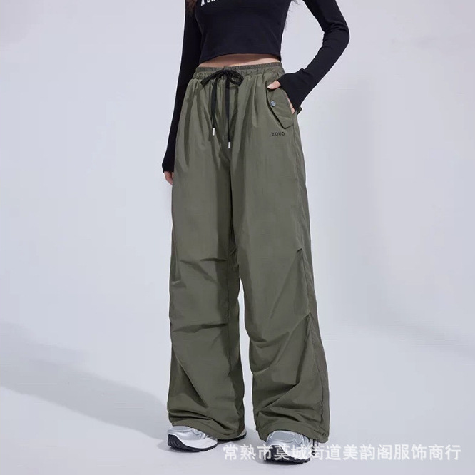 Uc&Za European and American Clothing 2025 Autumn and Winter New Outdoor Hiking and Mountaineering Windproof and Waterproof Fleece-Lined Workwear Pants