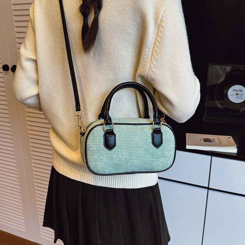 Bolsas de hombro de alto valor de color macarón para hombres y mujeres, bolsas de mano de niños a rayas de moda, bolsas para niños de caimón de otoño y invierno