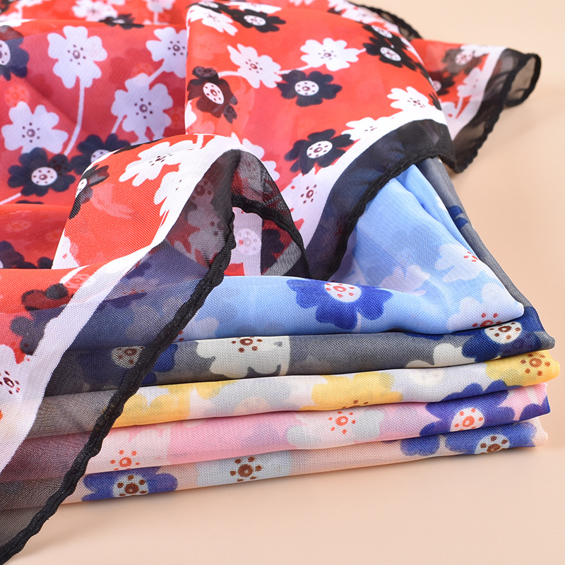Elegant thin shiffon breathable scarf