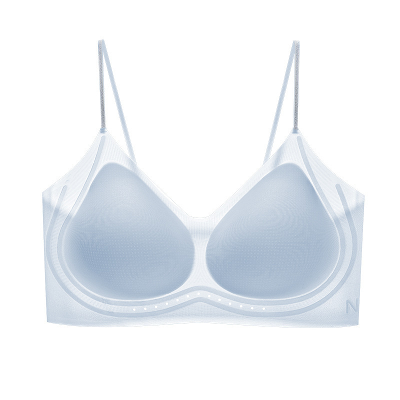 Finnafu estereoscópico barra de jalea de soporte suave camellia fragancia sin rastro se reúne ligera y transpirable sin anillo de acero ropa interior mujer