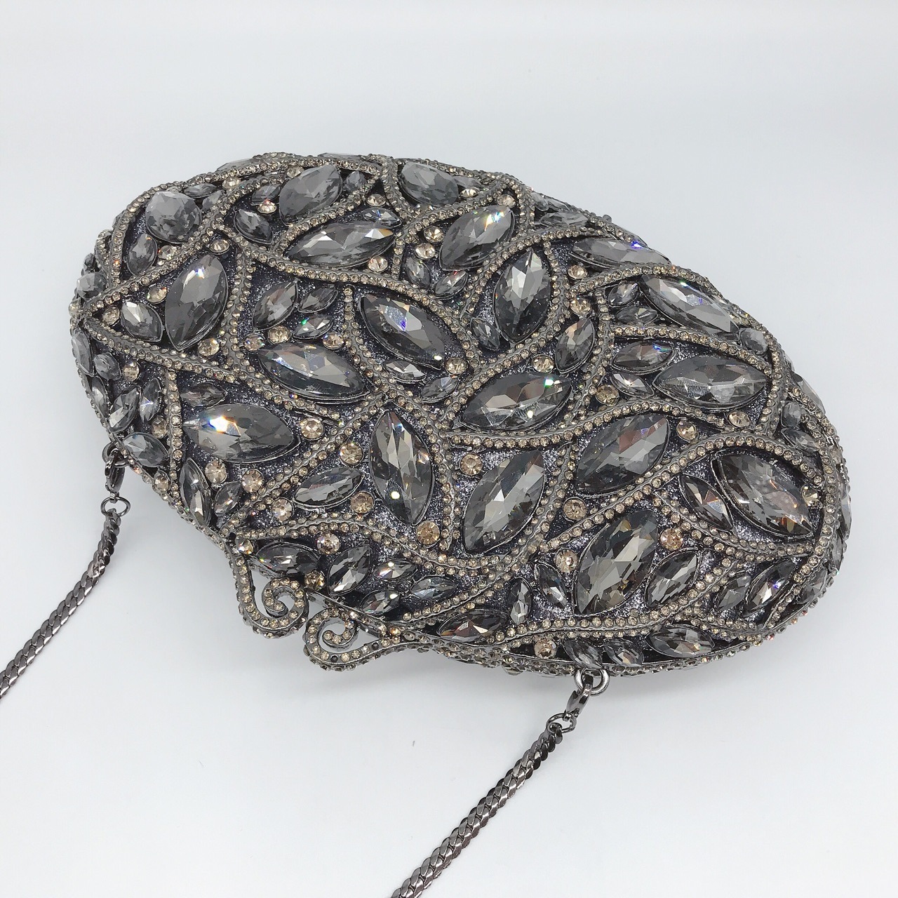 * suministro transfronterizo hueco metal con diamantes bolsas de cena vestidos de banquete de damas bolsas de moda de mano de diamantes