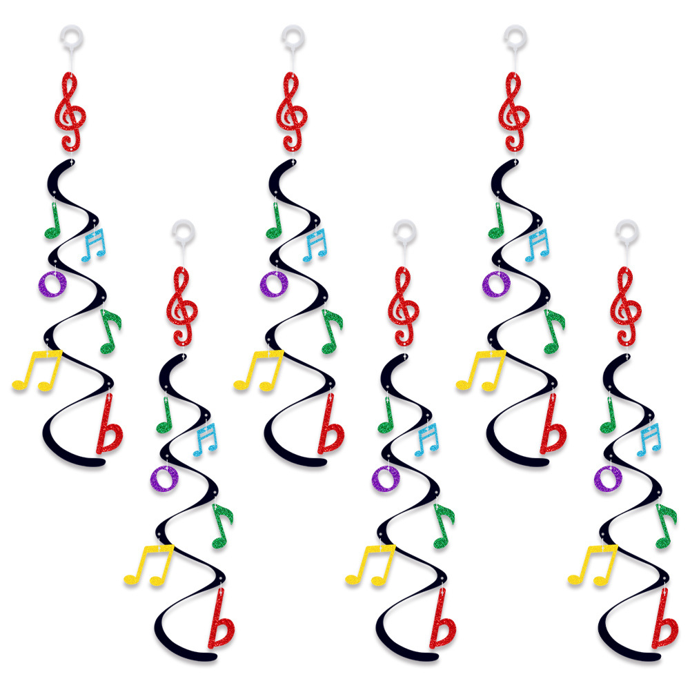 6 piezas de campana de viento espiral, W-00046