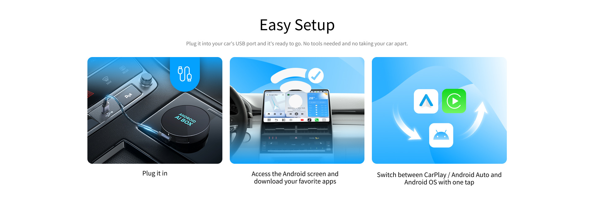 Smart Car Wireless Carplay Box Wired to Wireless Carplay Box 6225 Car Interconnection Box