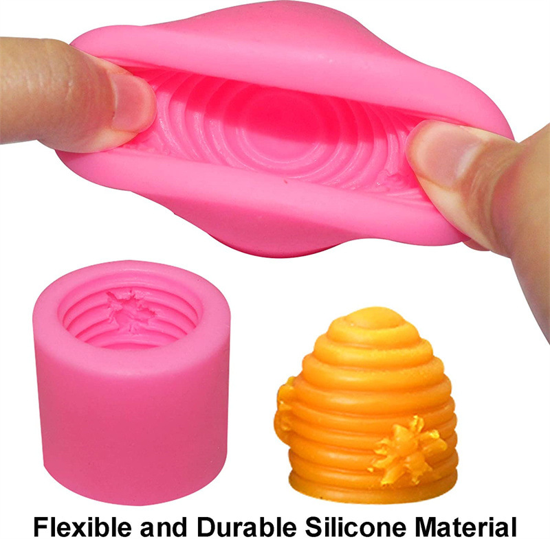 硅胶蜜蜂蜂窝香薰蜡烛模蜂巢蜡烛模 (3).jpg