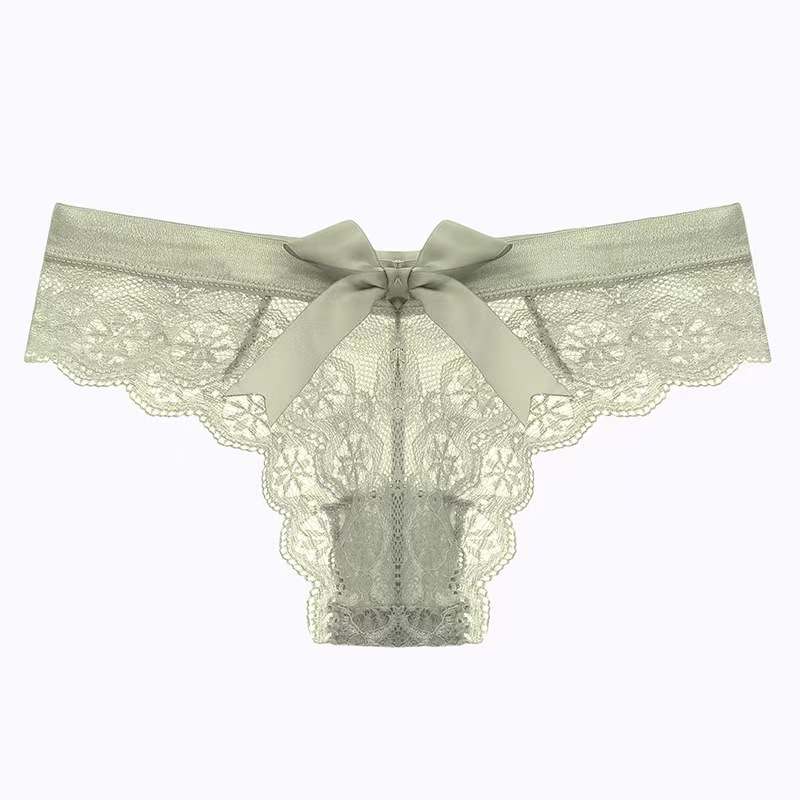 European and American Sexy Lace Thong Women's Large Size Transparent Cut Out Women's Briefs Girls' T-Pants