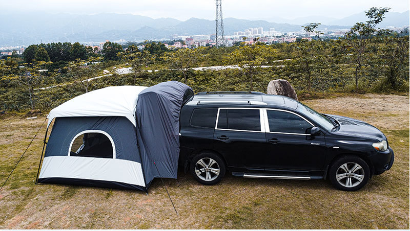 General Motors Car Rear Tent, Outdoor Quick-Open Quick-Setup Tail Tent for Self-Driving, Portable Rainproof Car Tent for Camping
