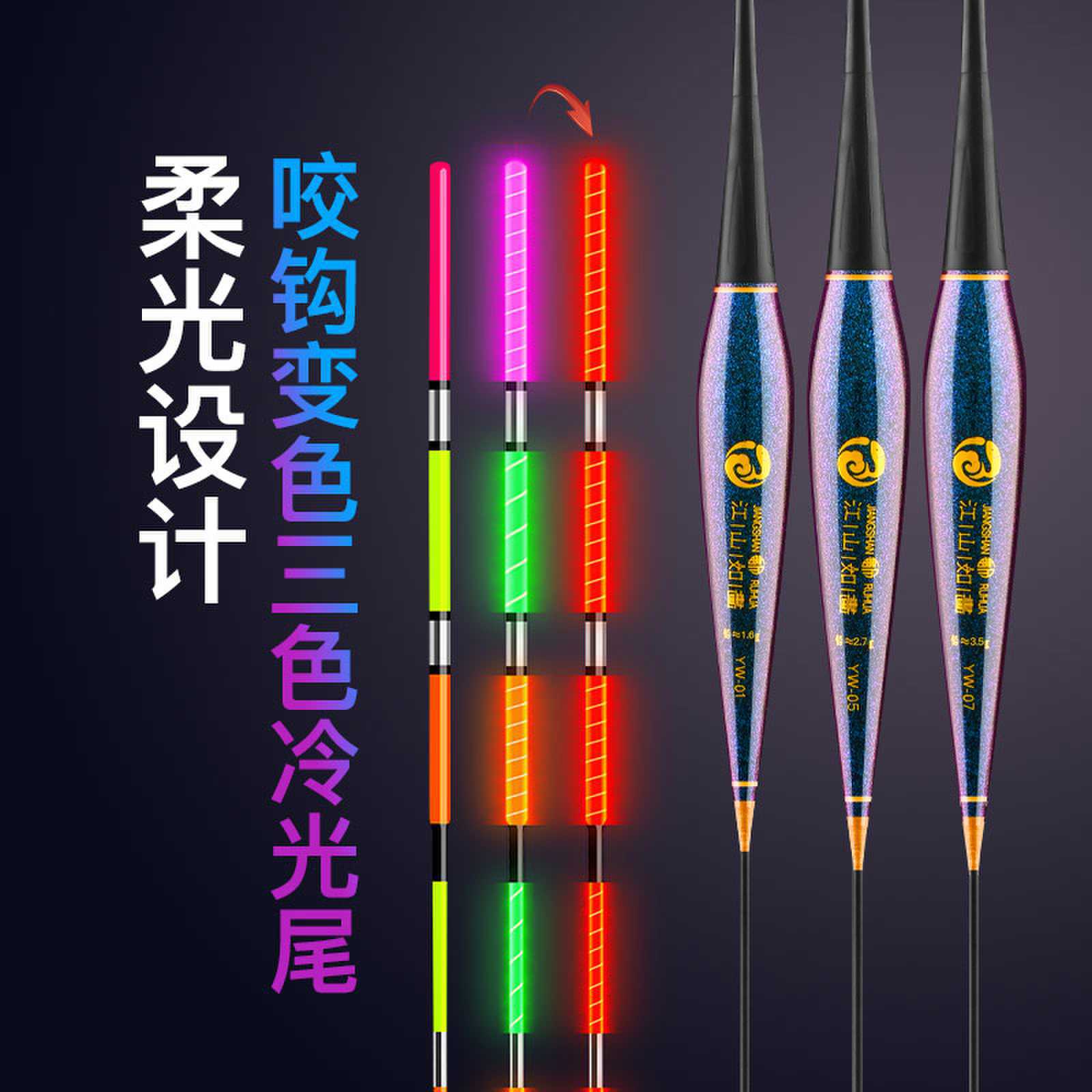 Color-changing Luminous Bleaching Bite Hook Color-changing Bleaching Gravity-sensing Electronic Bleaching Day and Night Dual-use Bleaching Hard Tail Electronic Bleaching Night Fishing