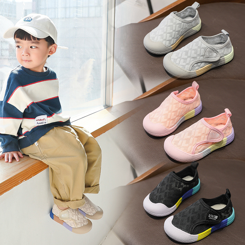 常年制作 稳定供货 日本幼儿园室内童鞋防滑家居鞋透气网鞋单鞋