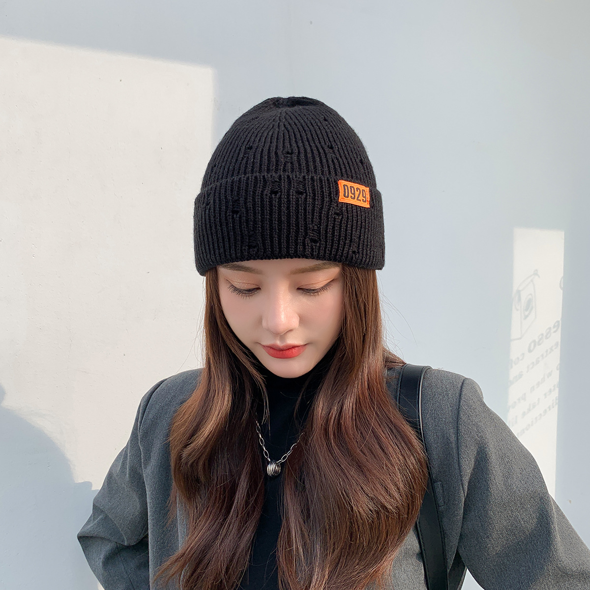 Korean Style Fashionable Warm Woolen Cap Female All-match Fashion Personality Knitted Earflaps Cap Male Japanese Leisure Autumn And Winter New display picture 13