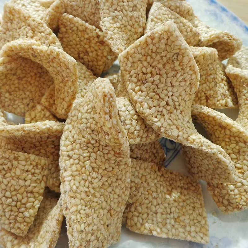 Traditional Handmade Sesame Candy Wholesale and Distribution 500g, Dramas Sweet and Crispy Snack White Sesame Malt Sugar