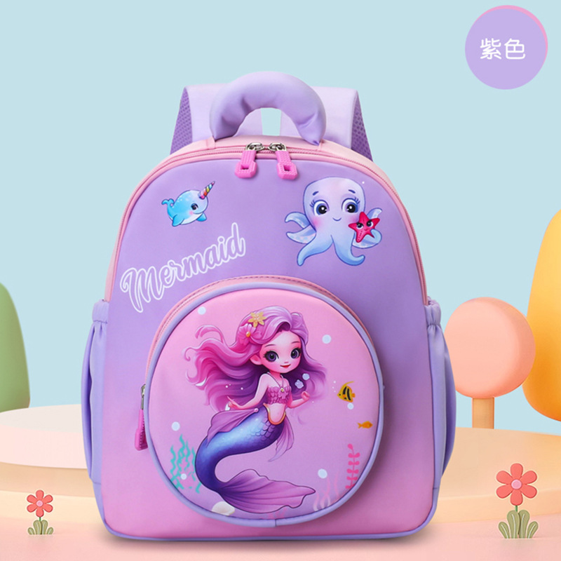 Dibujos animados dinosaurio niño niño jardín de infantes mochila unicornio linda niña mochila preescolar niños mochila luz
