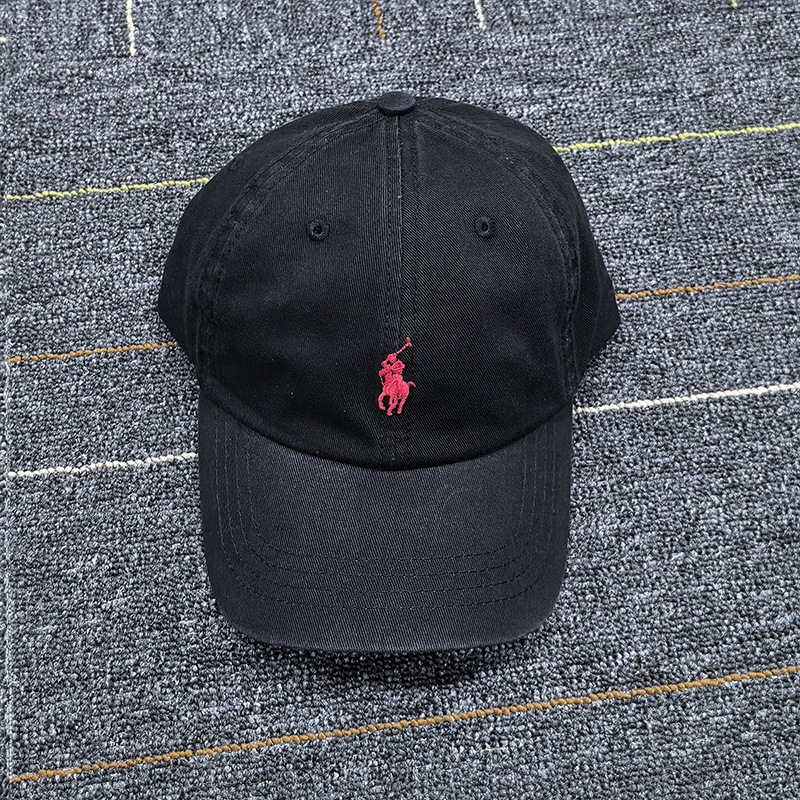 スキャン可能なRLラフハット男性と女性のひさしキャップポニーマーク刺繍グレーソフトトップポロポール野球帽