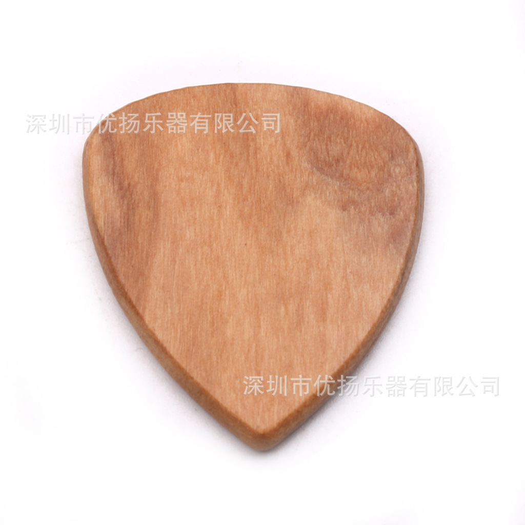 Madera de olivo Single Pick (plana en ambos lados sin logotipo)