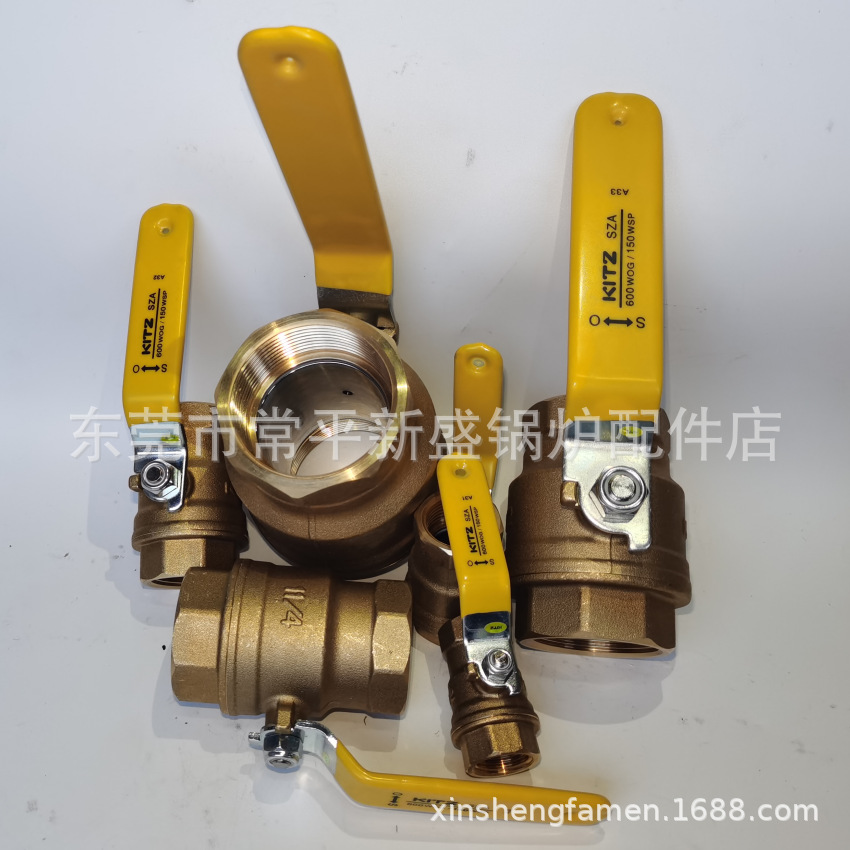 供应日本KITZ北泽阀门SZA600黄铜丝扣缩径球阀 煤气球阀 汽化炉用