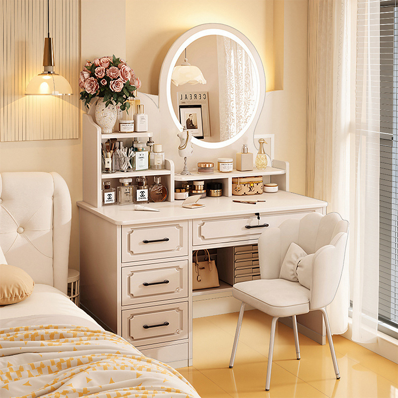 Dressing Table Bedroom Modern Simple 2025 New Rental Room Small Corner Two-In-One Desk Makeup Table
