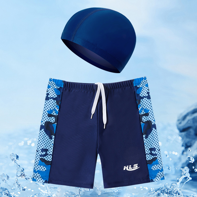 Troncos de natación para niños troncos de natación de secado rápido para niños Playa adolescentes troncos de natación profesionales entrenamiento medio y grandes niños Boxer shorts