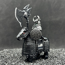 中国积木古代士兵中世纪骑士暗影狂战儿童男孩拼装玩具第三方人仔