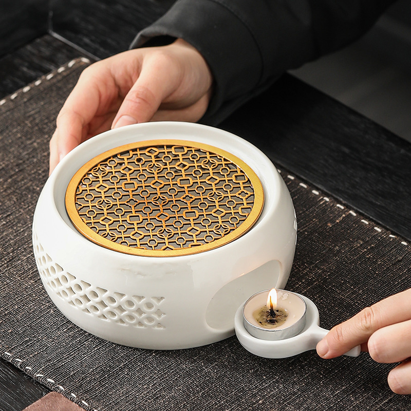 Warm Tea Warm Tea Stove Flower Tea Pot Candle Tea Cooking Stove Ceramic Base Heating Furnace Heat Preservation Baking Orange Tea Cooker