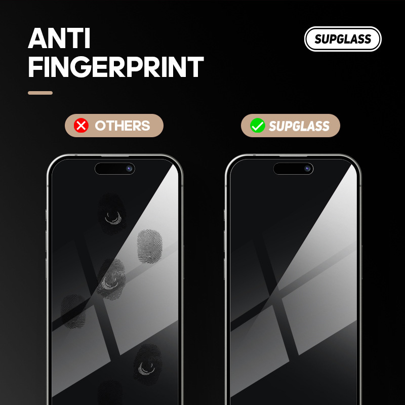 SUPGLASS hd強化膜はアップルiphone16 promax指紋防止リンゴ15携帯電話フィルムを適用している|undefined