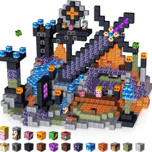 Магнитный конструктор 3D «Тёмный замок» DIY
