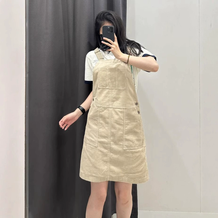 Одна детская одежда 2023 вельветовая юбка-ремешка принцесса новая регулируемая группа ремешков M 460675