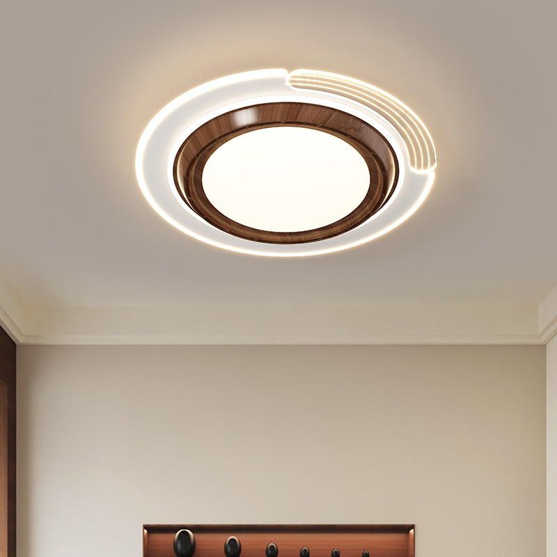 Luz de ventilador sin hoja, lámpara de techo de dormitorio, estilo antiguo, moderno, simple, ultrafino, circular, invisible, silencioso, lámpara de ventilador de una pieza