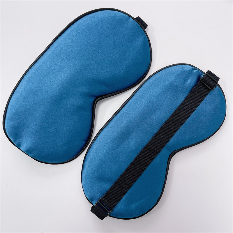 Máscara de ojo de seda para dormir de doble cara de seda artificial Máscara de ojo de sombreado de seda de mora color sólido máscara de ojo de satén en stock al por mayor