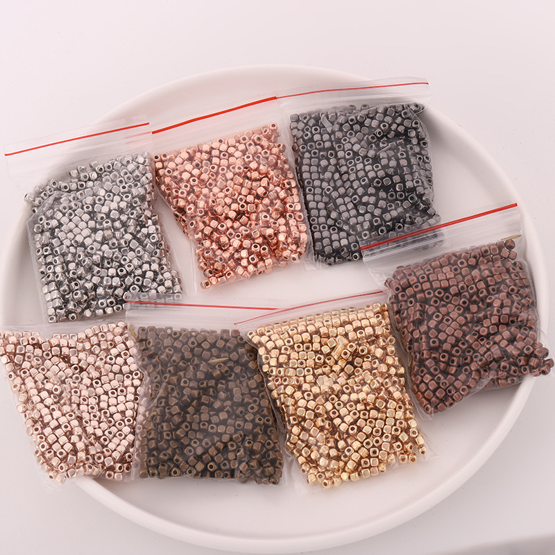 diy饰品配件 正方形ccb 饰品隔珠 项链手链串珠手工材料 散珠饰品