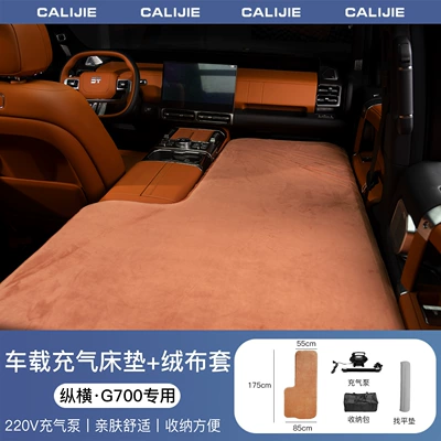 Travel Mattress Modification, Vehicle-mounted inflatable bed - chocolate-color-zongheng-g700-front-passenger-air-mattress-220v-air-pump-with-velvet-cover
