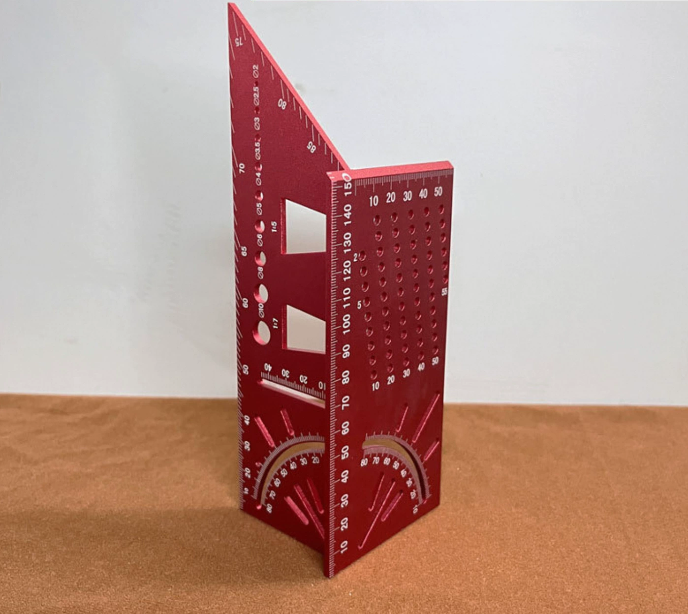 Aluminum alloy carpenter angle ruler multifunction 45/90 degree scribing tool marking gauge dovetail slot ruler