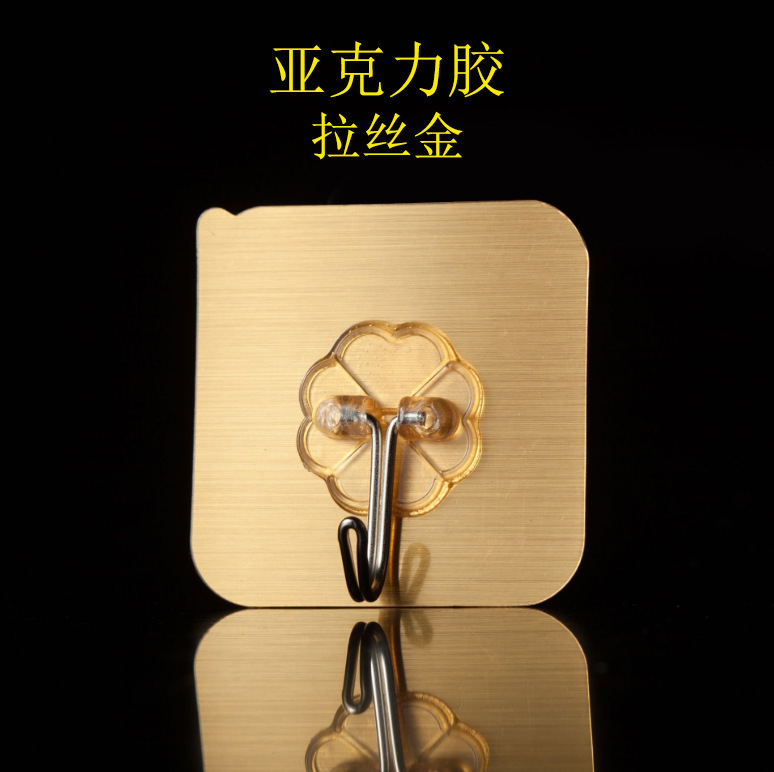 Hoje sin marcas gancho transparente acrílico sin perforación fuerte gancho adhesivo cocina plástico sin clavos gancho de fábrica