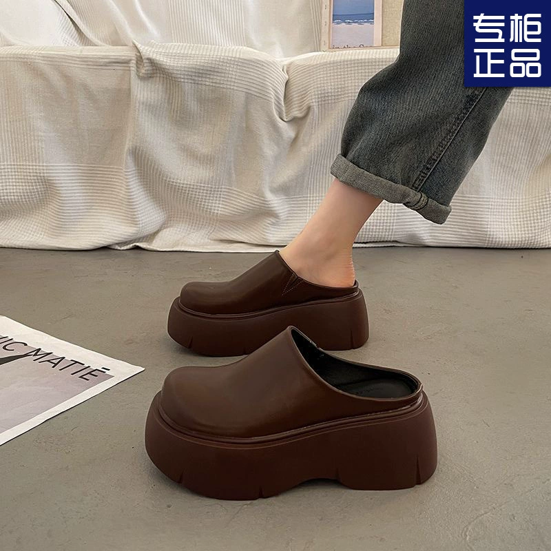 Баотоу половинные тапочки женщины носят сандалии летом 2024 летом