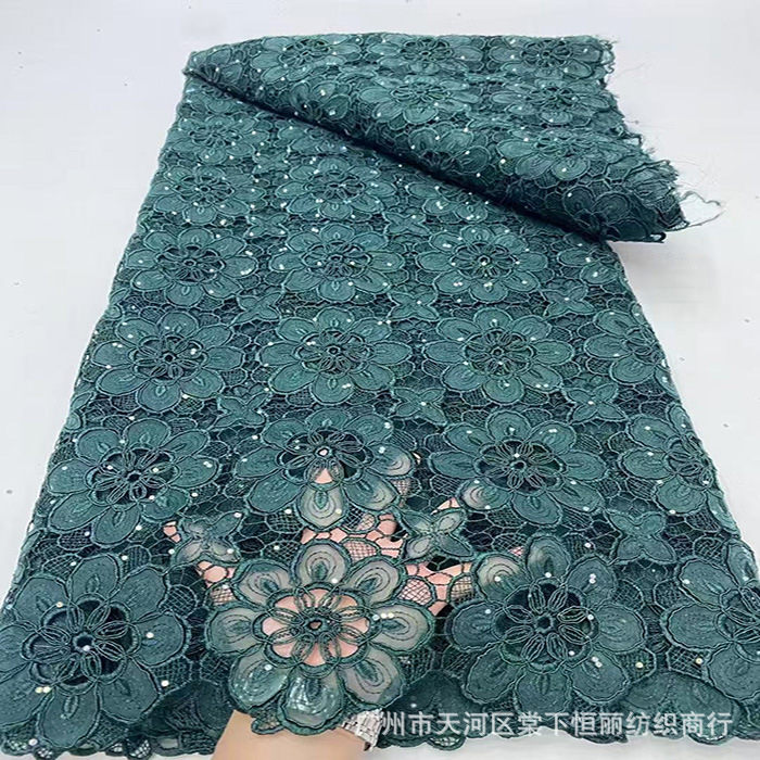 非洲尼日利亚花边面料民族风镂空刺绣蕾丝时装绣花布African lace