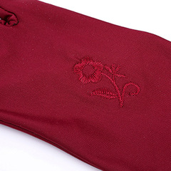 Embroidered high elastic spandex gloves thickened women's jewelry square dance performance sun protection gloves cycling etiquette gloves