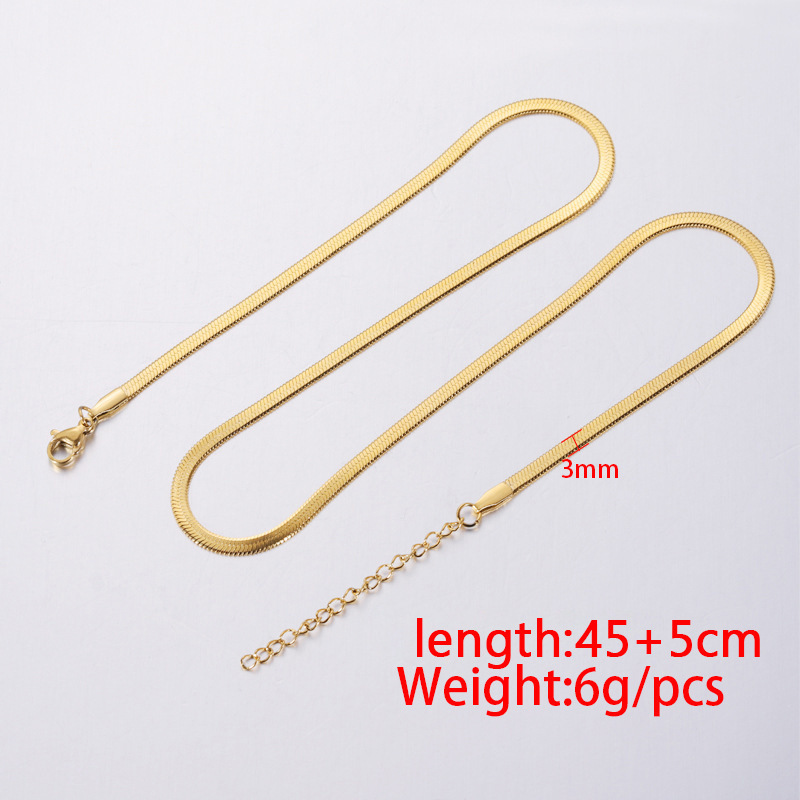 Fashion Solid Color Stainless Steel Plating Necklace 1 Piece