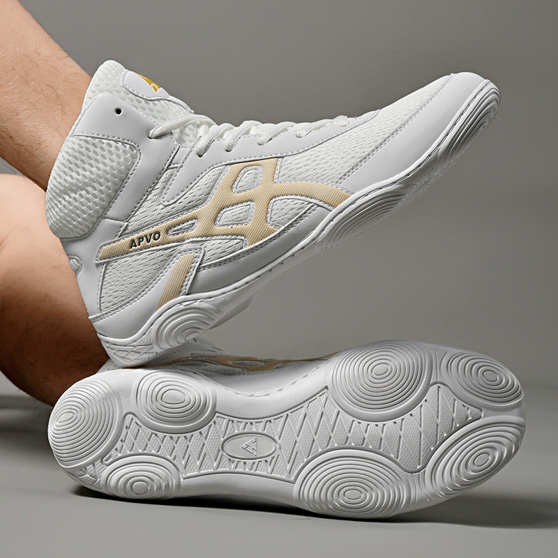 Apal Professional Boxing Shoes Protection Men's and Women's Wrestling Shoes Muay Thai Fighting Sanda Training Competition Fitness Fighting Shoes