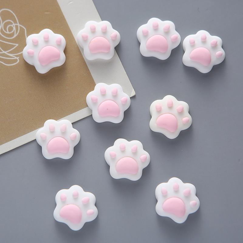 Gato de dibujos animados lindo gato garra crema pegamento teléfono caso bricolaje hecho a mano hecho en casa accesorios para el cabello material de papelería accesorios de resina