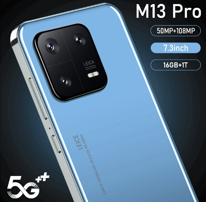 新款M13Pro跨境手机7.3英寸大屏1300万像素安卓2+16G智能手机工厂