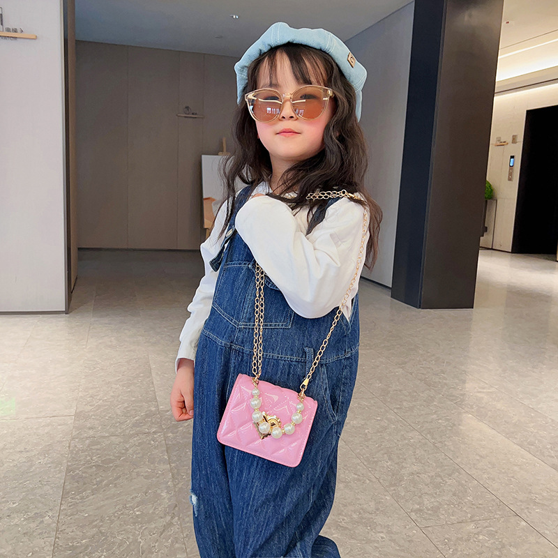 Moda de moda mini niños pequeño bolso Cadena La Perla las mujeres 2023 verano nuevo estilo occidental linda chica