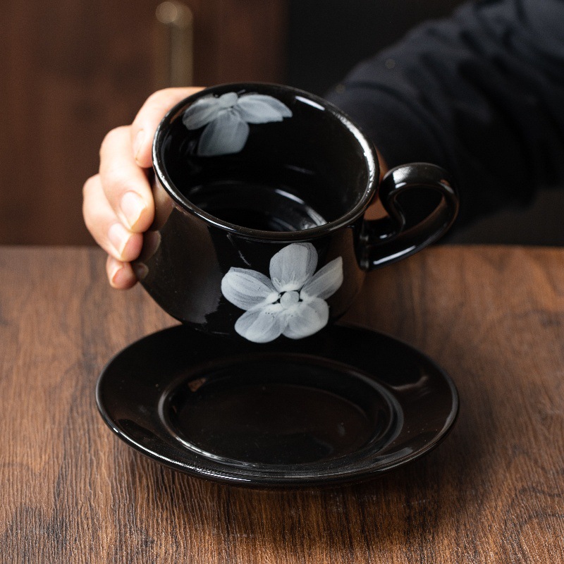 Iris taza de café de cerámica souvenirs regalo de novia taza de café de alta calidad platillo pequeño exquisito taza de té de la tarde