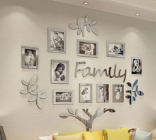 family家庭树3d立体亚克力墙贴客厅卧室沙发照片树墙面装饰墙贴