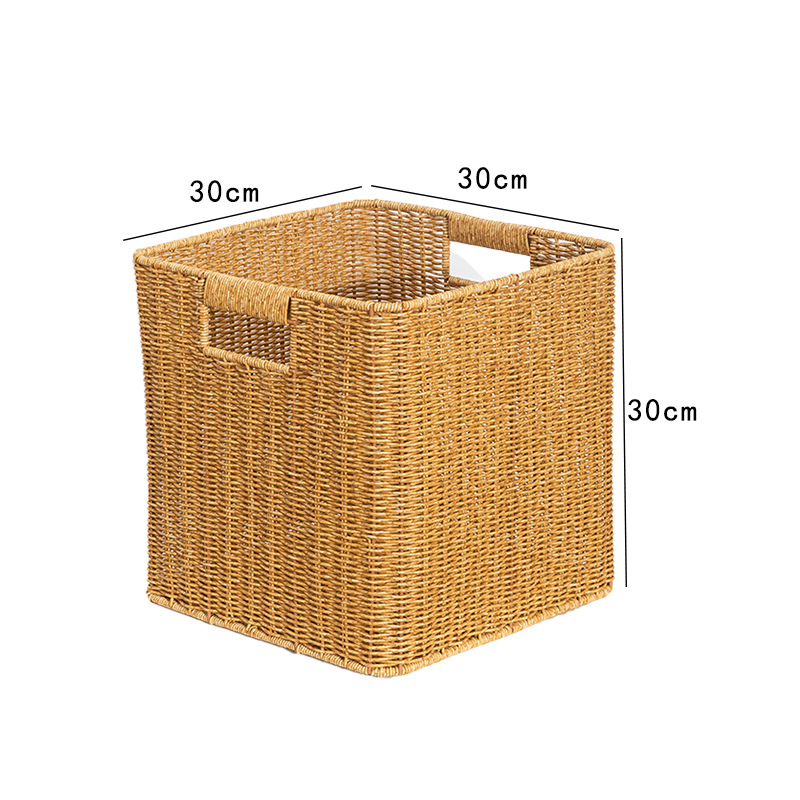 Cestas de almacenamiento de hierbas marinas personalizadas transfronterizas tejidas a mano cestas de tela de caña cestas de almacenamiento de acabado de armario simple y natural