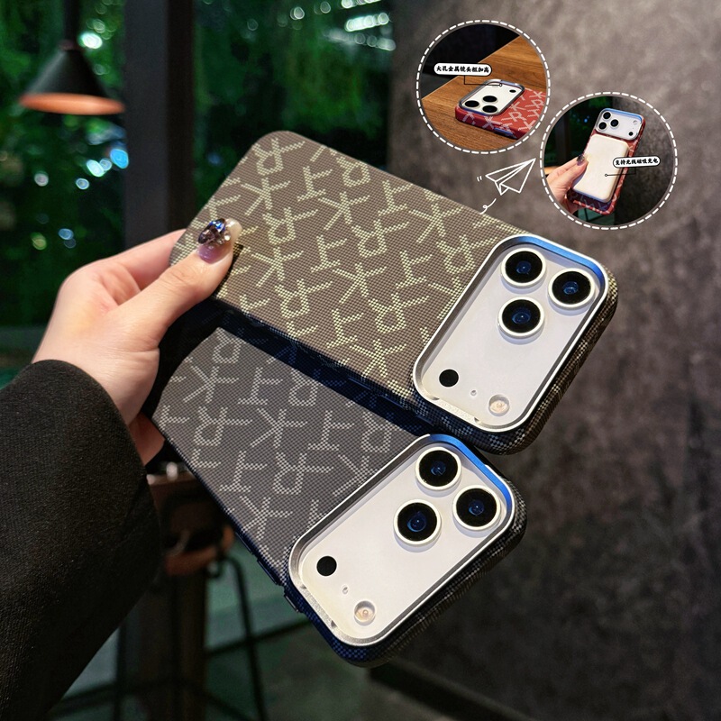 适用iPhone17ProMax手机壳RK纤维纹理超薄PC苹果16金属镜框保护套|undefined