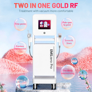 Cross-Border Vertical Gold Radio Frequency Microneedle Plus Radio Frequency Double Handle Beauty Instrument with Refrigeration Ice Hammer to Remove Acne Pits