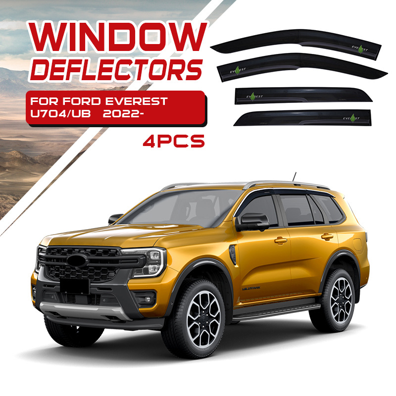 TXR es adecuado para Ford, ventana de protección de lluvia, cejas de lluvia, Ford Everest Window Deflectors image 11
