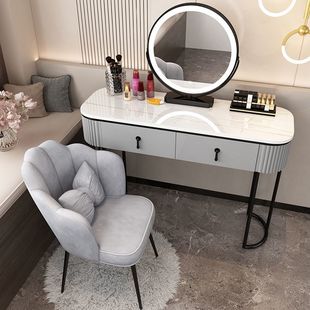 2024 New Light Luxury Style Dressing Table Bedroom Simple Modern Dressing Table Popular Ins Style Dressing Table Small Apartment
