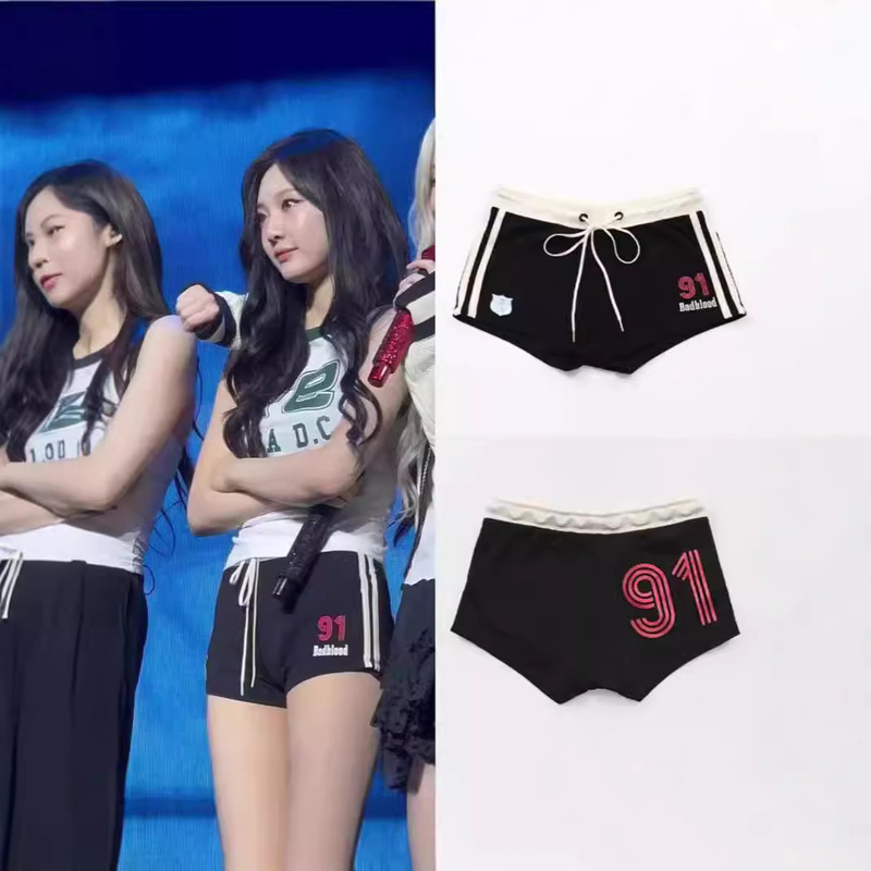 badblood Ning Yizhuo Same-style Safety Pants Women's Hip-lifting Short Slim-fit Casual Women's Pants Running Fitness Shorts